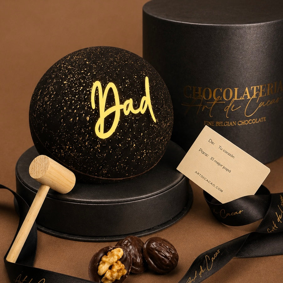 Chocolates belga caja esfera 3D Dia del Padre| E3D01-DAD