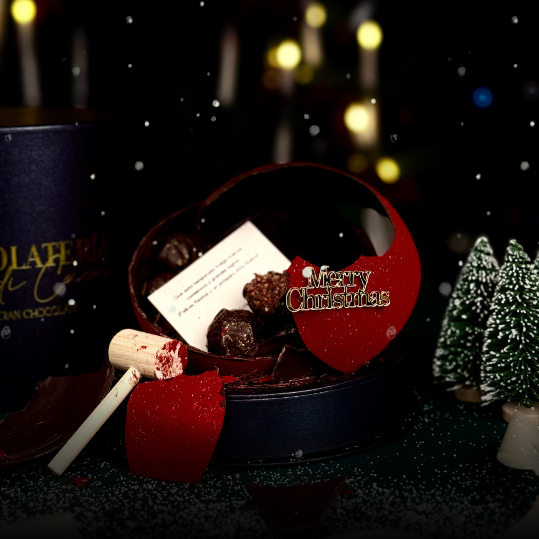 CHOCOLATES NAVIDEÑOS BELGA CAJA ESFERA 3D | E3D01XMAS