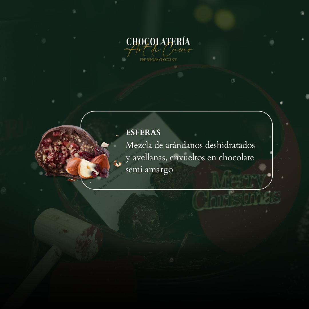 CHOCOLATES NAVIDEÑOS BELGA CAJA ESFERA 3D | E3D01XMAS