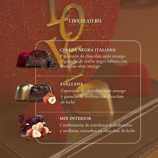 Chocolates belga caja Corazon 3D | H3D01